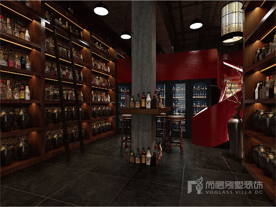 1300平别墅酒窖装修完工实景