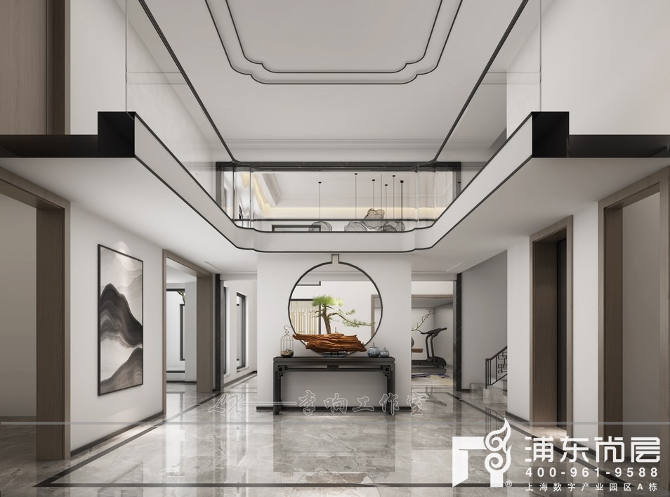 保集澜湾混搭风格别墅玄关装修效果图