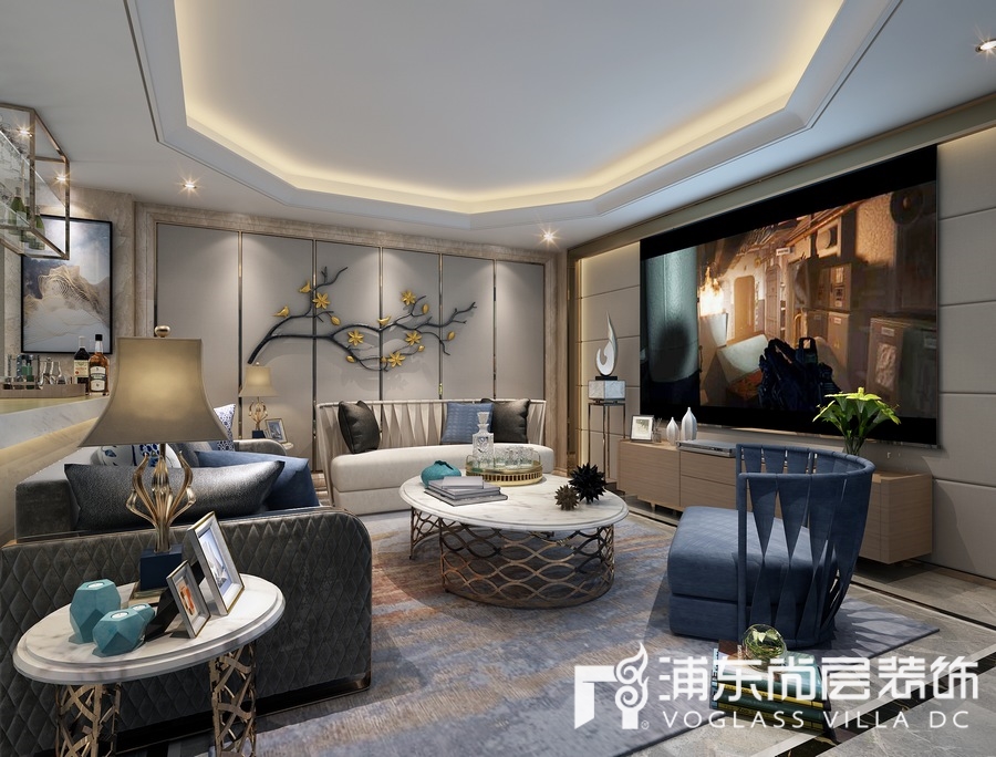 别墅地下影音室装修设计效果图 别墅地下影音室装修设计效果图
