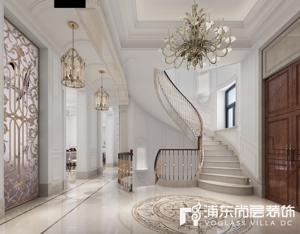 东郊罗兰法式风格一楼门厅装修效果图