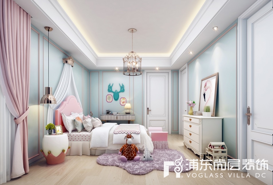东郊罗兰别墅女孩房装修效果图